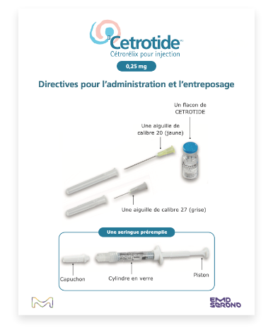 Guide d’injection de Cetrotide