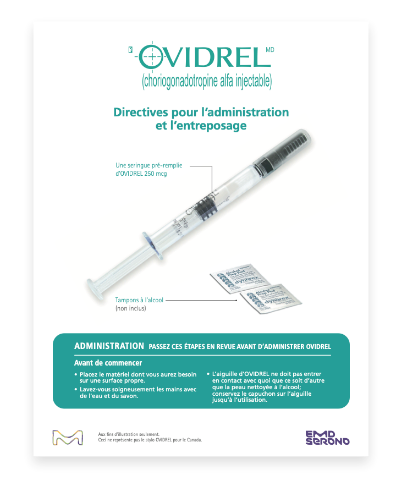 Guide d’injection de la seringue OVIDREL